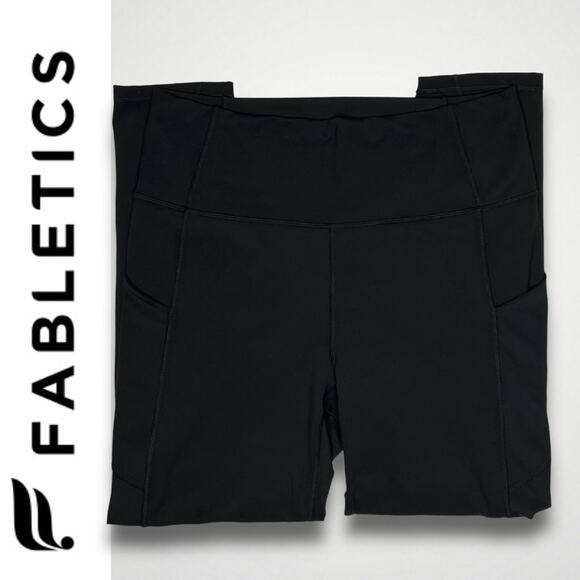 Fabletics NWT Oasis PureLuxe High-Waisted 7/8 Leggings Black Large - Picture 7 of 12